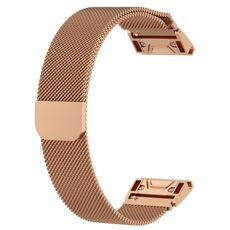 Per Garmin Fenix 6 / Fenix 7 Milanese Watch Band (Rose Gold)