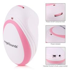 JPD-100S Mini Doppler fetale domestico Tasca prenatale Rilevatore di ultrasuoni per bambini Angel Sound Battito cardiaco Monitor Doppler incinta (rosa)