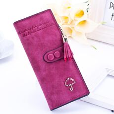 Portafoglio con cerniera lungo da donna Portafoglio con cerniera (rosso vino)