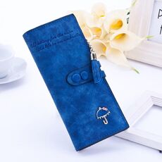 Portafoglio con cerniera lungo da donna Portafoglio con cerniera (blu)