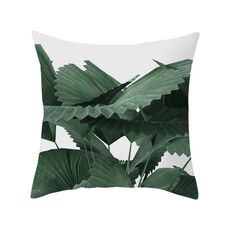 Piante tropicali Federa in poliestere Federe decorative Foglie verdi Copricuscino quadrato 45 cm x 45 cm (6)