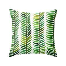 Piante tropicali Federa da cuscino in poliestere Federe decorative Foglie verdi Copricuscino da tiro Quadrato 45 cm x 45 cm (26)