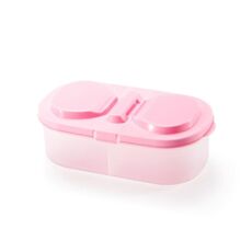 Contenitore per il pranzo Contenitore per alimenti Contenitore per alimenti in plastica Portatile da campeggio Picnic Contenitore per frutta pieghevole Frigorifero Scatola per microonde (rosa)