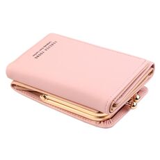 Short Wllet Lady Portafoglio piccolo Multi-Card a tre pieghe (rosa)