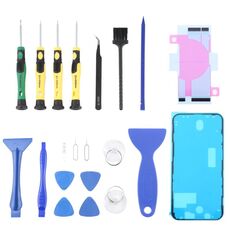 Jiafa JF-8182 21 in 1 Adesivo a batteria + Adesivo impermeabile a cornice LCD + Strumento di riparazione Set per iPhone 12