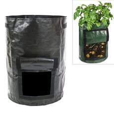 2 pezzi 7 galloni di patate per piantare sacchetti di PE per piantare ortaggi crescere borse forniture per giardini agricoli, dimensioni: 30 cm x 35 cm (nero)
