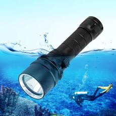 PULUZ 1000LM Lega di alluminio 50m Profondità Torcia a LED per immersione Torcia a luce bianca fredda