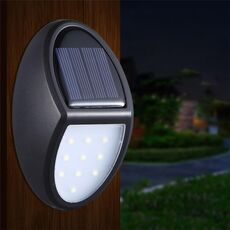 10 LED SMD 2835 Lampada da parete a LED per esterni impermeabile IP65 ad energia solare