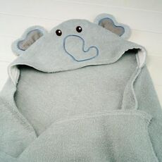 Asciugamano da bagno per neonato Asciugamano in cotone con cappuccio Asciugamano monopezzo Leone tinta unita Asciugamano per bambini Coperta con cappuccio Roba da neonato (elefante)