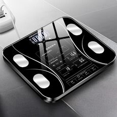 Display LCD Body Electronic Smart Pesati Scale da bagno Bilancia da bagno Digital Peso umano Bilance (Nero)