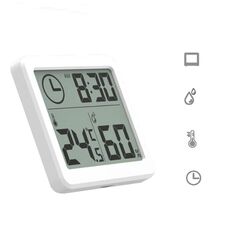 Orologio elettronico multifunzione automatico di temperatura e umidità con ampio schermo LCD da 3,2 pollici