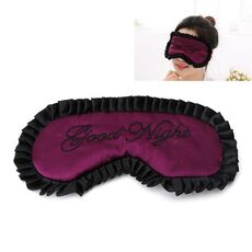 Copri occhi per maschera da viaggio personalizzati in raso di seta imitazione confortevole (viola)
