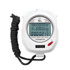 YS Electronic Stopwatch Timer Training Gearing Watch, Style: YS-8100 100 Memories (Bianco)