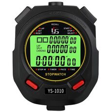 YS 3 righe Visualizzano luminoso cronometro cronometro addestramento arbitro stop watch, stile: YS-1010 10 Memories