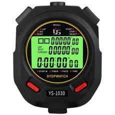 YS 3 righe Visualizzano luminoso cronometro cronometro addestramento arbitro stop watch, stile: YS-1030 30 Memories