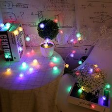 20 LED Solar Powered Pine Cone Outdoor Energy Saving Holiday Wedding Decoration String Light Garden Landscape Lamp (luce colorata)