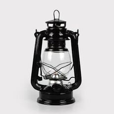 Luce da campeggio portatile nostalgica retrò in ferro battuto per tenda da campeggio (nera)