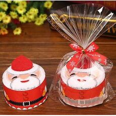 Asciugamano per torte natalizie Regalo Asciugamano per salviette Regali natalizi per asciugamani (Babbo Natale)