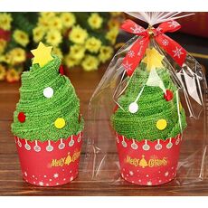 Asciugamano per torta di Natale Creativo Regalo Asciugamano natalizio Regali per asciugamani (albero di Natale)