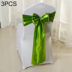 3 Presidenze di cerimonia nuziale di PCS del tessuto del raso Chair Archi Nodo Decorazione