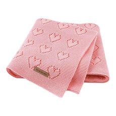 Coperta multifunzionale per condizionatore d'aria antivento Love Hollow Baby Knit, dimensioni: 100x80cm (rosa)