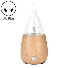 Umidificatore d'aria per aromaterapia in vetro di legno con spray per oli essenziali, diffusore senz'acqua, tipo di spina: spina AU (venatura del legno chiaro)