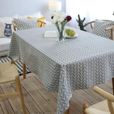Letterario fresco geometrica cotone tovaglia di lino grigio Freccia Tavolino rettangolare Panno Panno Desk