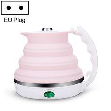 Portatile pieghevole in silicone in silicone intelligente temperatura costante da viaggio Bollitore elettrico, Specifiche del cavo di alimentazione: spina UE (rosa)