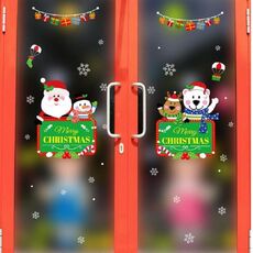 Natale adesivi murali Finestra Festival vetro adesivi murali di Santa murale Capodanno decorazione domestica