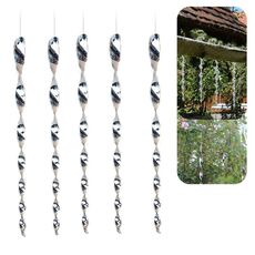 12 PCS Uccello Revolving Rod riflettente Uccello Repeller