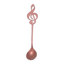 Cucchiaio creativo per note musicali, cucchiaio per mescolare il caffè, cucchiaio da bar in acciaio inossidabile, titanio, regalo (oro rosa)