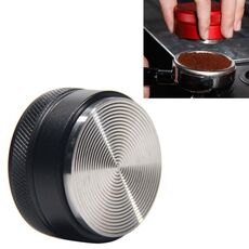 Dispositivo di riempimento per polvere piatta in polvere di caffè in acciaio inossidabile Macaron, specifica: filo (nero)