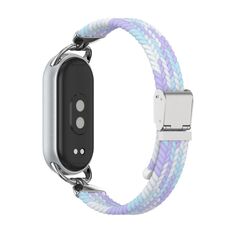 Per Xiaomi Smart Band 10/9/8 Cinturino per orologio in nylon intrecciato a due sezioni con testa in metallo (viola)