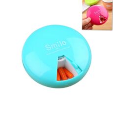 Portapillole rotante per contenitore per pillole per farmaci da 7 giorni, 2 PCS (blu)
