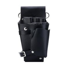 Borsa da cintura per attrezzi da parrucchiere, organizer per forbici da taglio per capelli (nero)