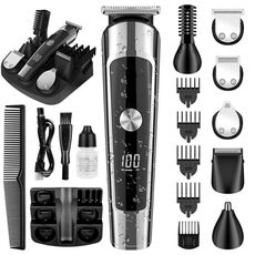 Kit tagliacapelli elettrico impermeabile 6 in 1 per uomo, tagliacapelli per naso, tagliacapelli per baffi, rasoio per il corpo 8788