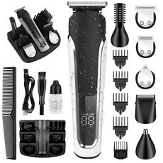 Kit tagliacapelli elettrico impermeabile 6 in 1 per uomo, tagliacapelli per naso, tagliacapelli per baffi, rasoio per il corpo 8988