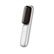 Piastra per capelli wireless con ioni negativi per capelli lisci e ricci (bianco avorio)