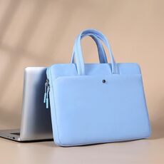 Borsa universale per laptop da 15-15,6 pollici, borsa multifunzionale antiurto per computer, colore: blu