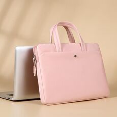 Borsa universale per laptop da 15-15,6 pollici, borsa multifunzionale antiurto per computer, colore: rosa