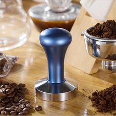 Polvere di caffè integrata con manico in legno massello in acciaio inossidabile, specifica: 57,5 ​​mm, colore: manico rimovibile in acciaio inossidabile