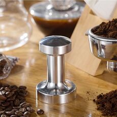 Polvere di caffè integrata con manico in legno massello in acciaio inossidabile, specifica: 57,5 ​​mm, colore: integrazione in alluminio