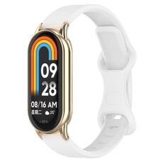 Cinturino per orologio in silicone con fibbia a farfalla da 12 mm (bianco)