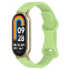 Cinturino per orologio in silicone con fibbia a farfalla da 12 mm (verde matcha)