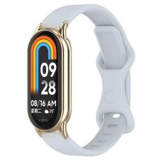 Cinturino per orologio in silicone con fibbia a farfalla da 12 mm (grigio chiaro)