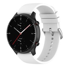Cinturino per orologio in silicone con coda tonda da 22 mm (bianco)