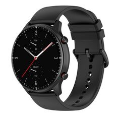 Cinturino per orologio in silicone con coda tonda da 22 mm (nero)