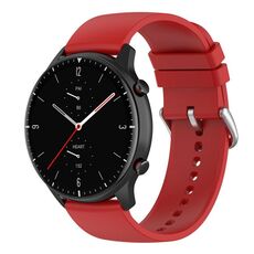 Cinturino per orologio in silicone con coda tonda da 22 mm (rosso)