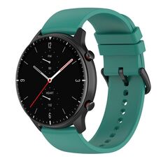 Cinturino per orologio in silicone con coda tonda da 22 mm (verde pino)