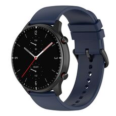 Cinturino per orologio in silicone con cinturino tondo da 22 mm (blu notte)